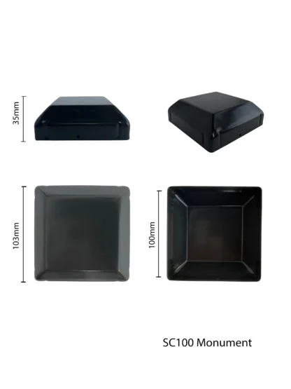 100x100mm steel caps, monument