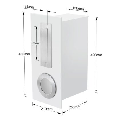 Milkcan letterbox oxford 2 white